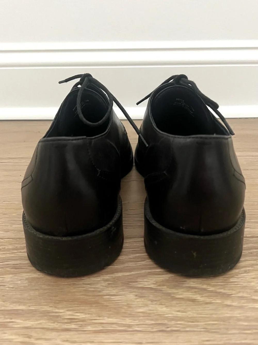 Cole Haan Hawthorne Men's Size 12 M Black Leather Plain Toe Dress Shoes C32351
